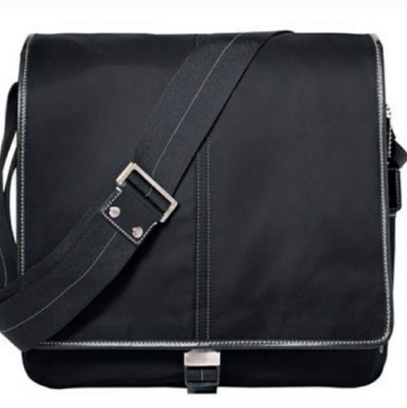 🗼RARE🗼Coach unisex black nylon messenger bag 5373 - Picture 1 of 12